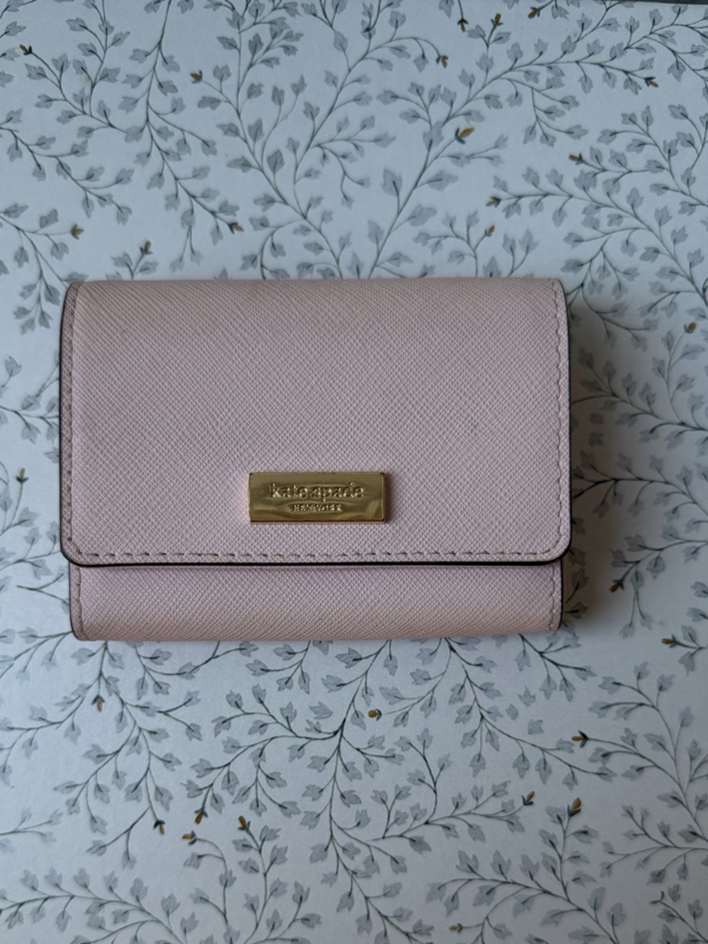 kate spade Blush Pink Saffiano Card Holder